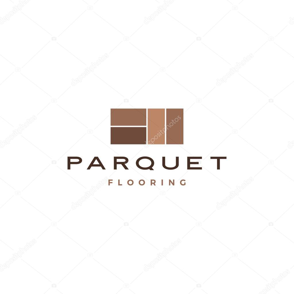 Wood parquet flooring vinyl hardwood granite tile logo vector icon illustration
