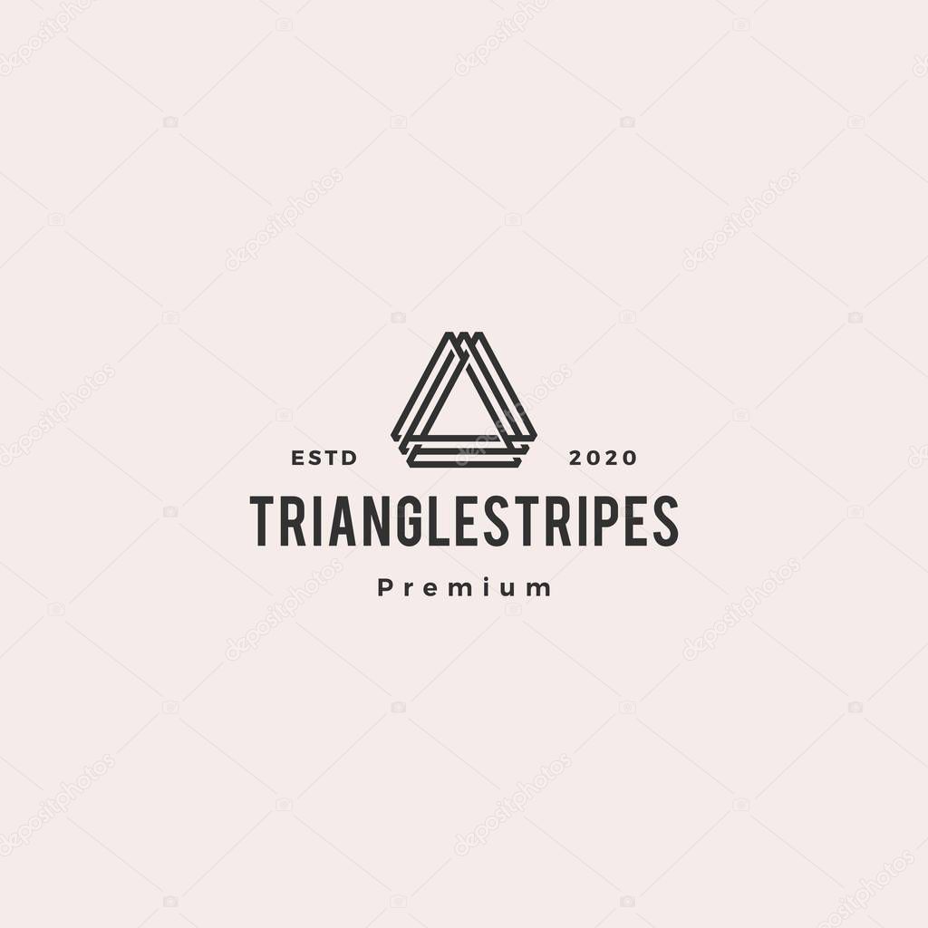A letter triangle logo hipster vintage retro vector icon illustration