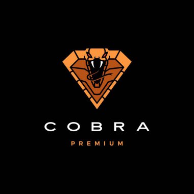Kobra logo vektör simgesi çizimi elmas şeklinde