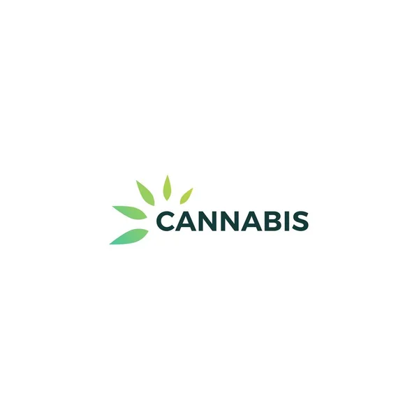 Cannabis hoja logo vector icono — Vector de stock