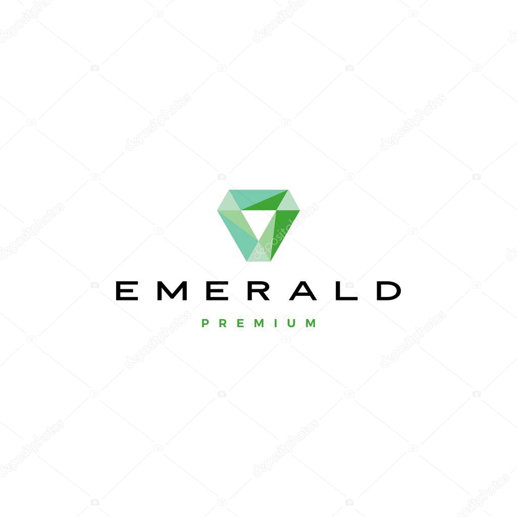 Emerald diamond logo vector icon illustration