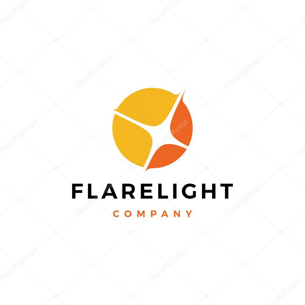 Flare light logo vector icon illustration download