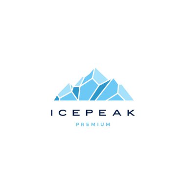 buz zirvesi dağ macerası buz dağı geometrik logo