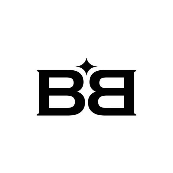 Bb letter mark lettermark logo vector icon illustration — Stock Vector