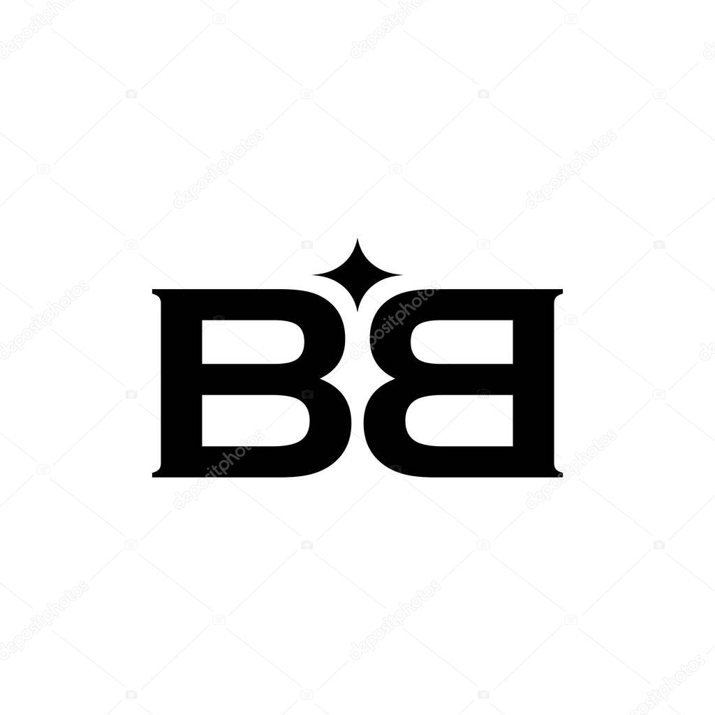 bb letter mark lettermark logo vector icon illustration