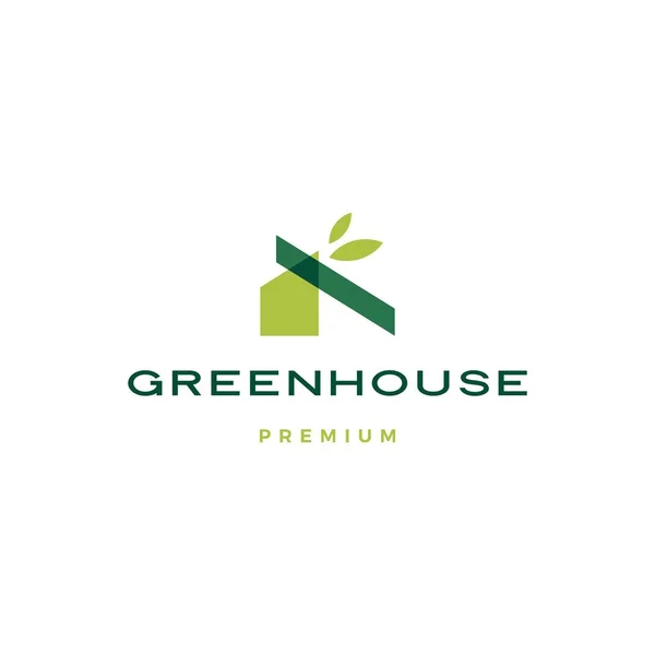 Illustration vectorielle d'icône de toit de feuille de maison verte — Image vectorielle