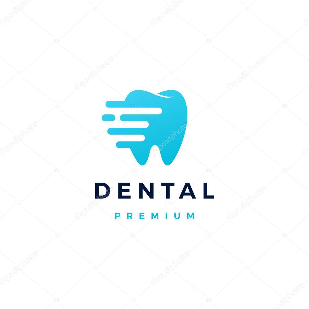 Dental dash logo vector icon illustration