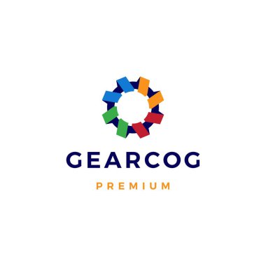 gear cog cogs logo vector icon illustration clipart