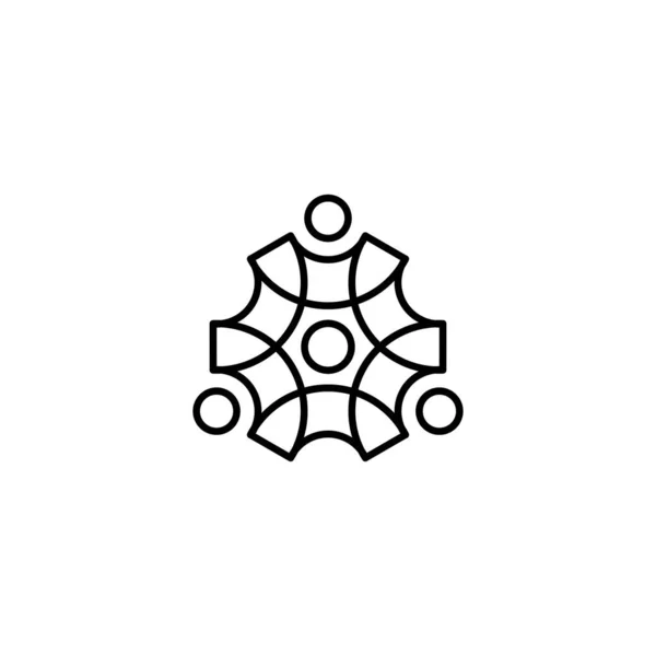 Persone Ingranaggio Ingranaggio Ingranaggi Logo Icona Vettoriale Illustrazione — Vettoriale Stock