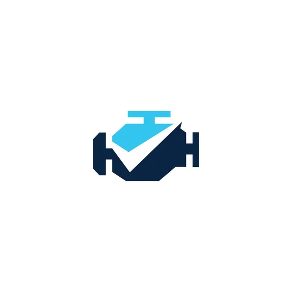 Motor Comprobar Logo Vector Icono Ilustración — Vector de stock