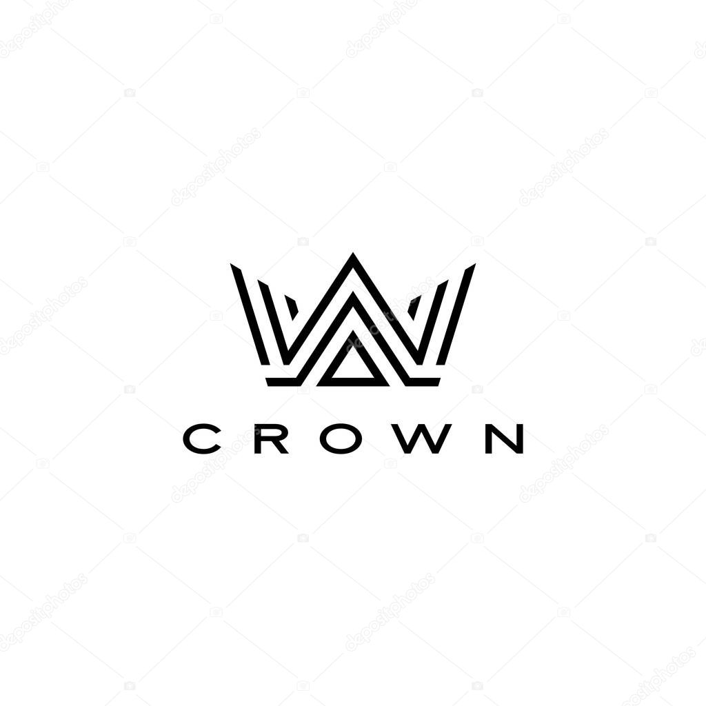 Crown logo vector icon illustration