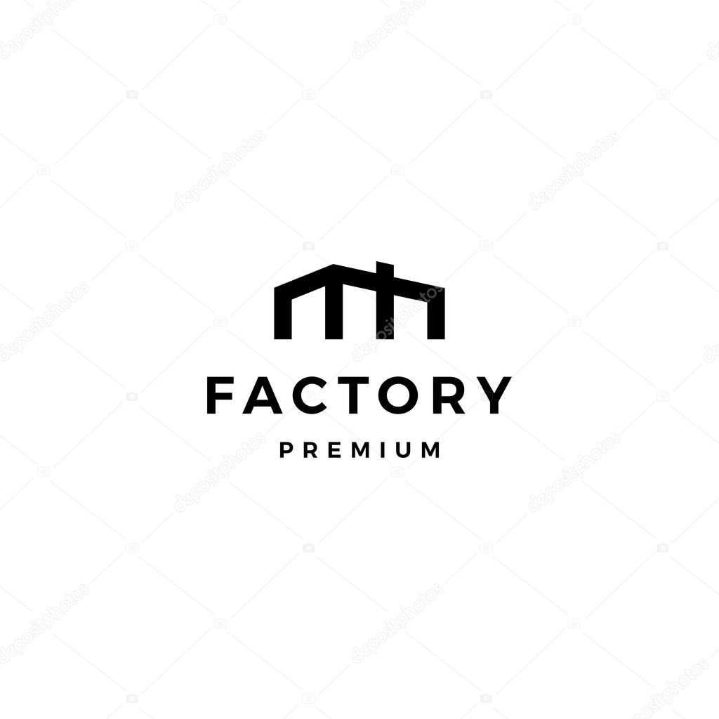 Factory logo vector icon illustration