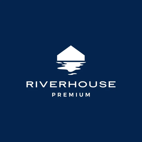 River House Logo Vector Icon Illustration — Stock Vector