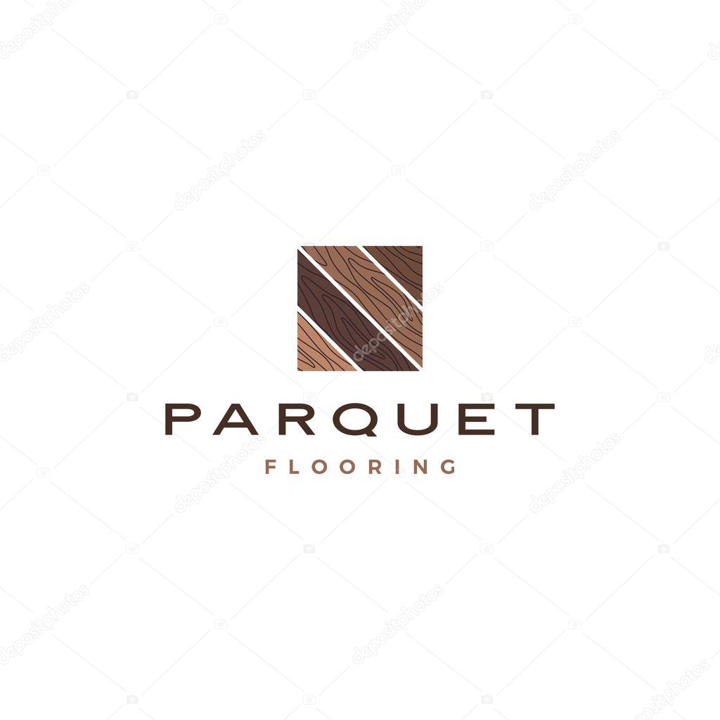 Wood parquet flooring vinyl hardwood granite tile logo vector icon illustration