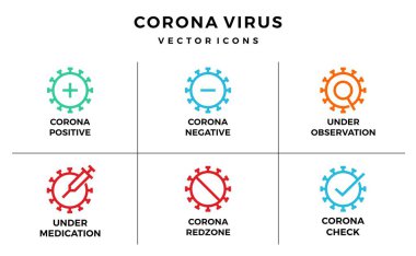 Corona virüsü taşıyıcı simgesi paketi