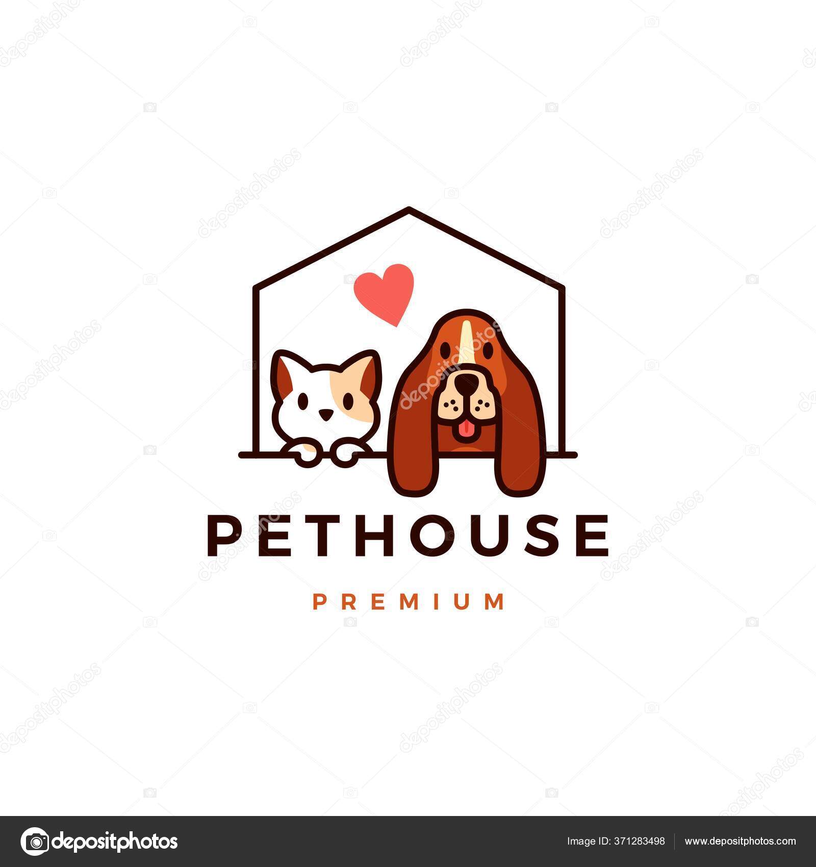 Cat House Icon Vector Illustration