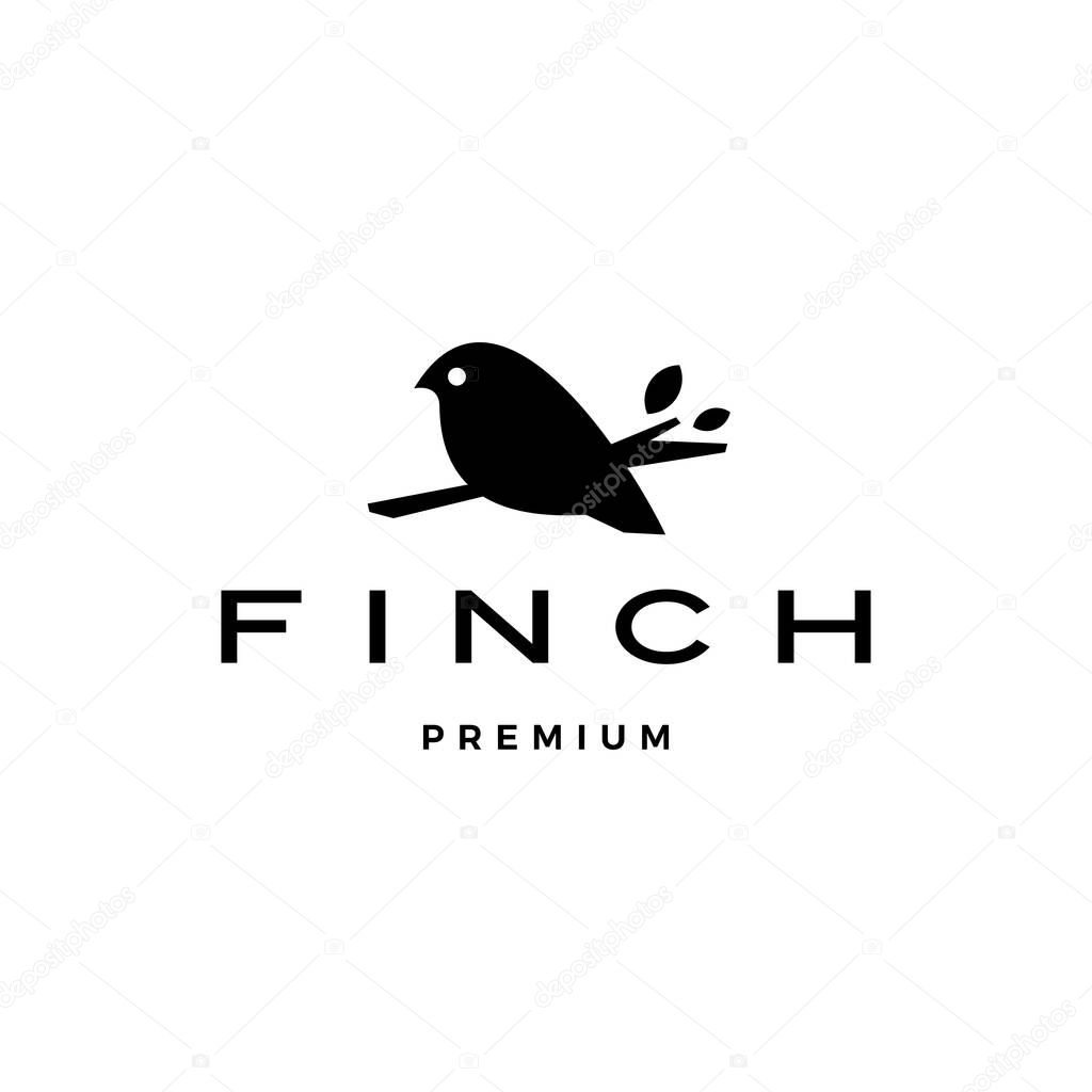 finch bird logo vector icon illustration