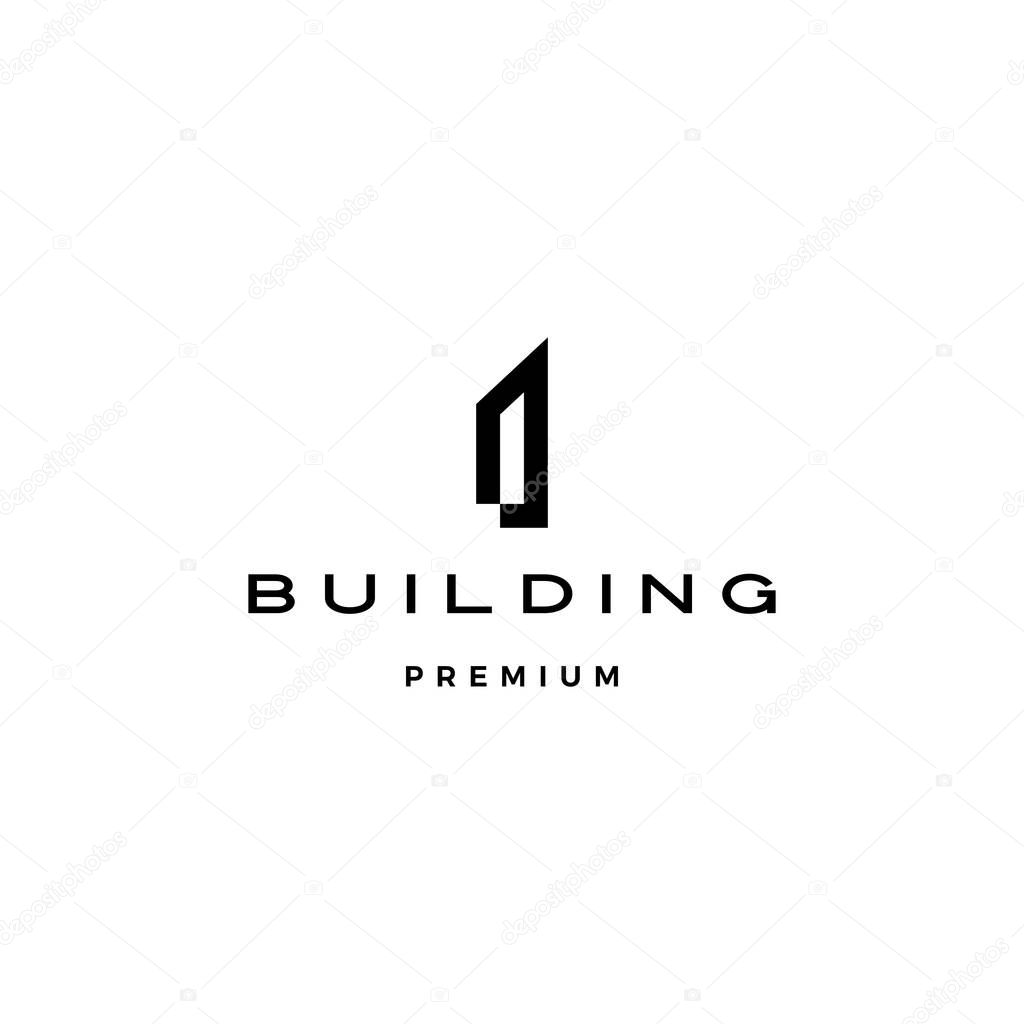 Building logo vector icon illustration