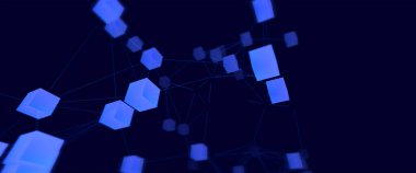 Soyut dijital arkaplan. Büyük veri görselleştirmesi. Ağ bağlantısı yapısı. Bilimsel veriler.