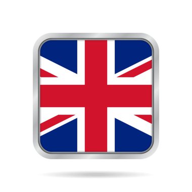 Büyük Britanya, metalik gri kare düğme bayrağı