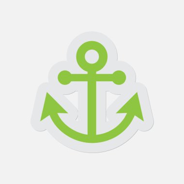 Basit Yeşil simge - çapa