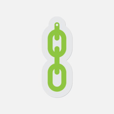Basit Yeşil simge - delik zincirle asılı