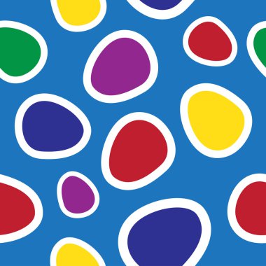 sorunsuz illüstrasyon - oval şekil renkli