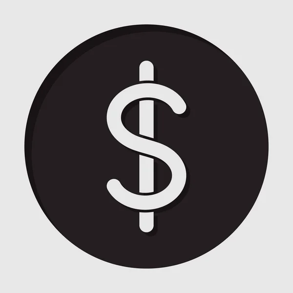 Icono de información - dólar símbolo de moneda — Vector de stock