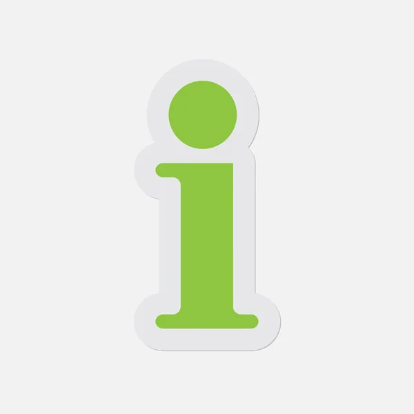 Prosta zielona ikona - symbol informacji — Wektor stockowy