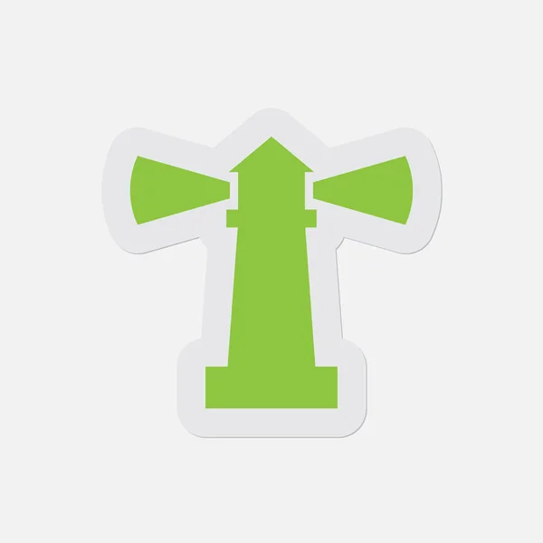 Ícone verde simples - farol — Vetor de Stock