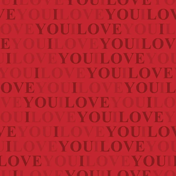 I love you - seamless red wrapping paper — Stock Vector