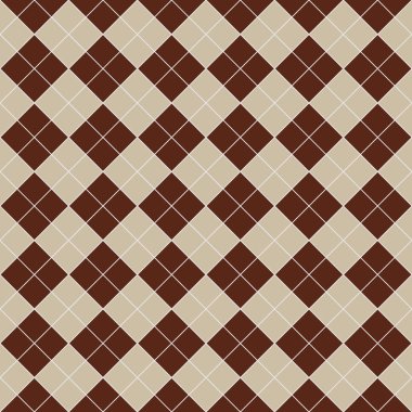 sorunsuz illüstrasyon - kahverengi, bej rhombus fayans