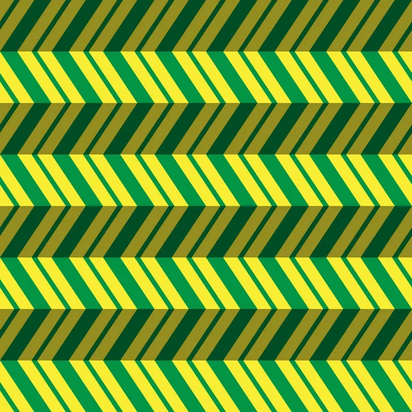 완벽 한 패턴, 녹색, 노란색 zig zag 배경 — 스톡 벡터