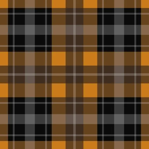 Laranja sem costura, tartan preto - listras brancas —  Vetores de Stock