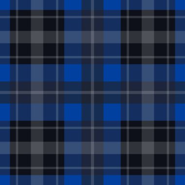 kesintisiz mavi, siyah tartan - beyaz çizgili