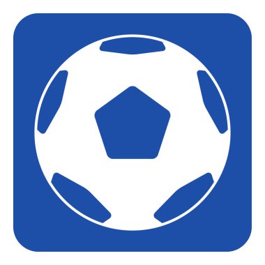 Mavi, beyaz işareti - klasik futbol, futbol topu