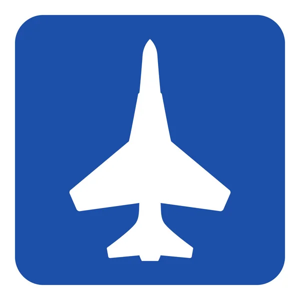 Signe d'information bleu, blanc icône de combattant — Image vectorielle