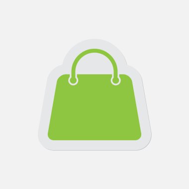Basit Yeşil simge - çanta, çanta
