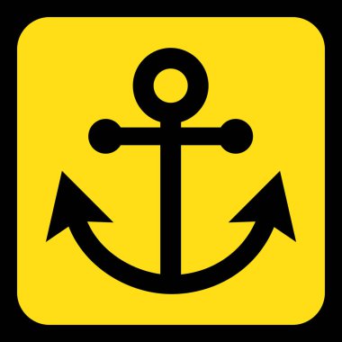 Sarı, siyah bilgi işareti - tutturucu simgesini