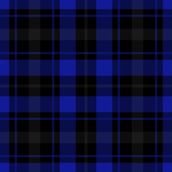 Bezproblémové tartan modrá, černá — Stockový vektor