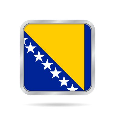 Bosna-Hersek bayrağı. Kare düğme.