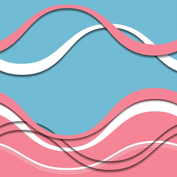 Gambar abstrak dengan gelombang berwarna - Stok Vektor