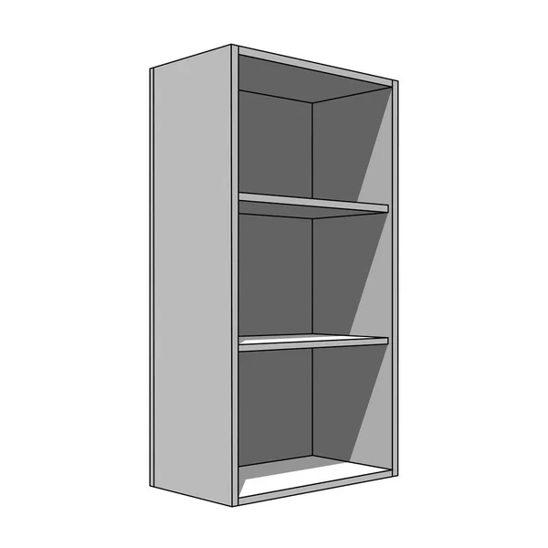 3D-Bild - einfacher isolierter Schrank mit Regalen — Stockvektor
