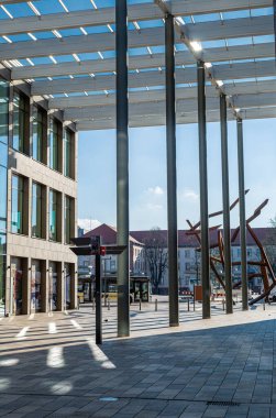 Geyik ve yumurta geyiği doğal bir yaşam alanında. Vahşi hayvanlar. Fotoğrafı kapat. Geyik ve geyik otluyor. Düzenle.