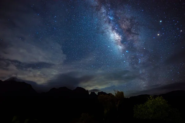 Night with Milky way — Stock Photo, Image