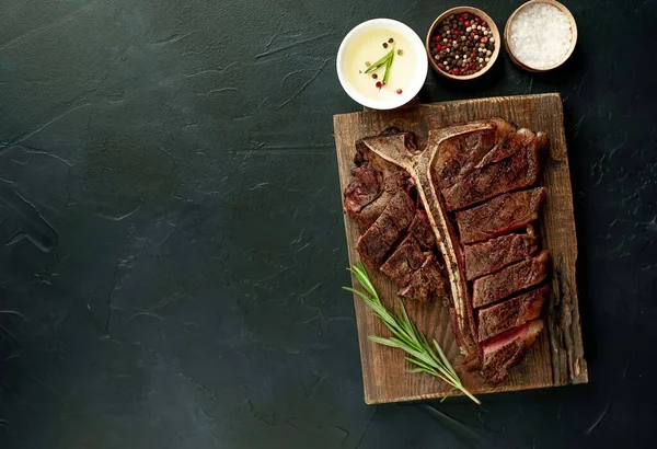 Steak Spices Dark Background — Stock Photo, Image