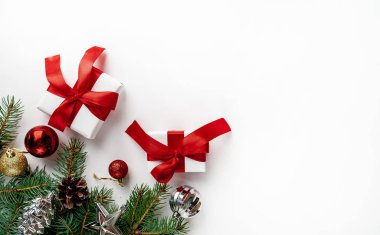 Kış süslemeleri ile şenlikli arka plan