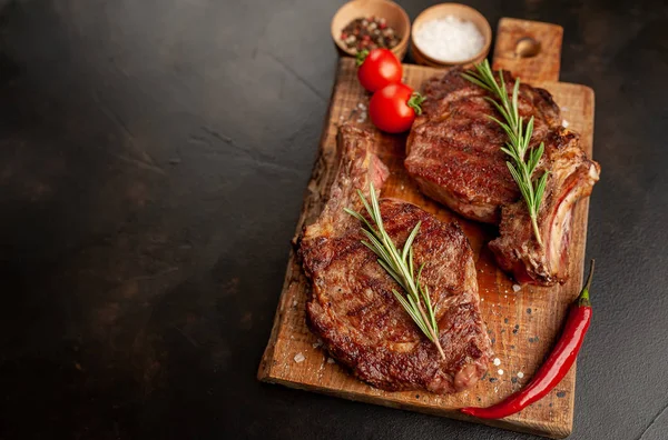 Steaks Bœuf Grillés Nature Morte — Photo