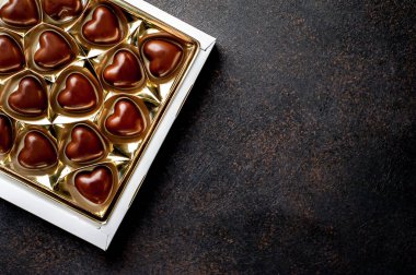 Kopya alanı arkaplanlı çikolata şekerleri