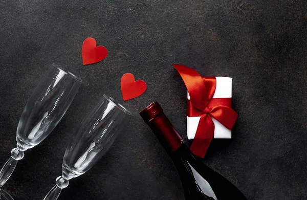 Подарок Алкоголь День Святого Валентина — стоковое фото